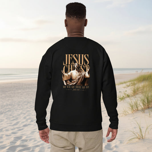 Inspirational Christian sweatshirt front design