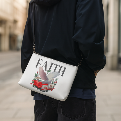 Christian Crossbody Bag “Faith in God” Dove & Floral Design