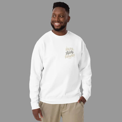 Everyday men’s sweatshirt with faith message