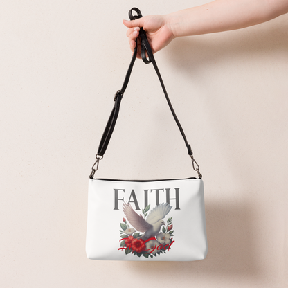 Christian Crossbody Bag “Faith in God” Dove & Floral Design