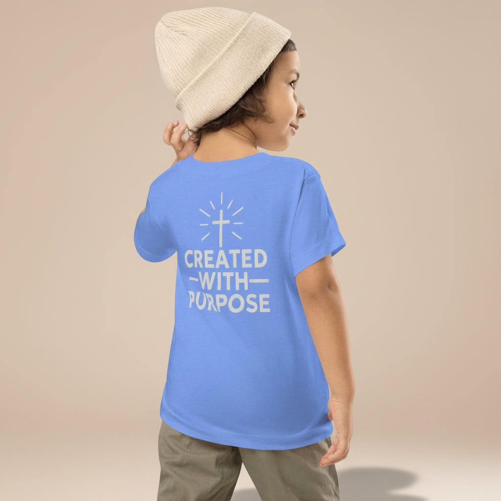 Toddler short sleeve cotton t-shirt with minimalist graphic