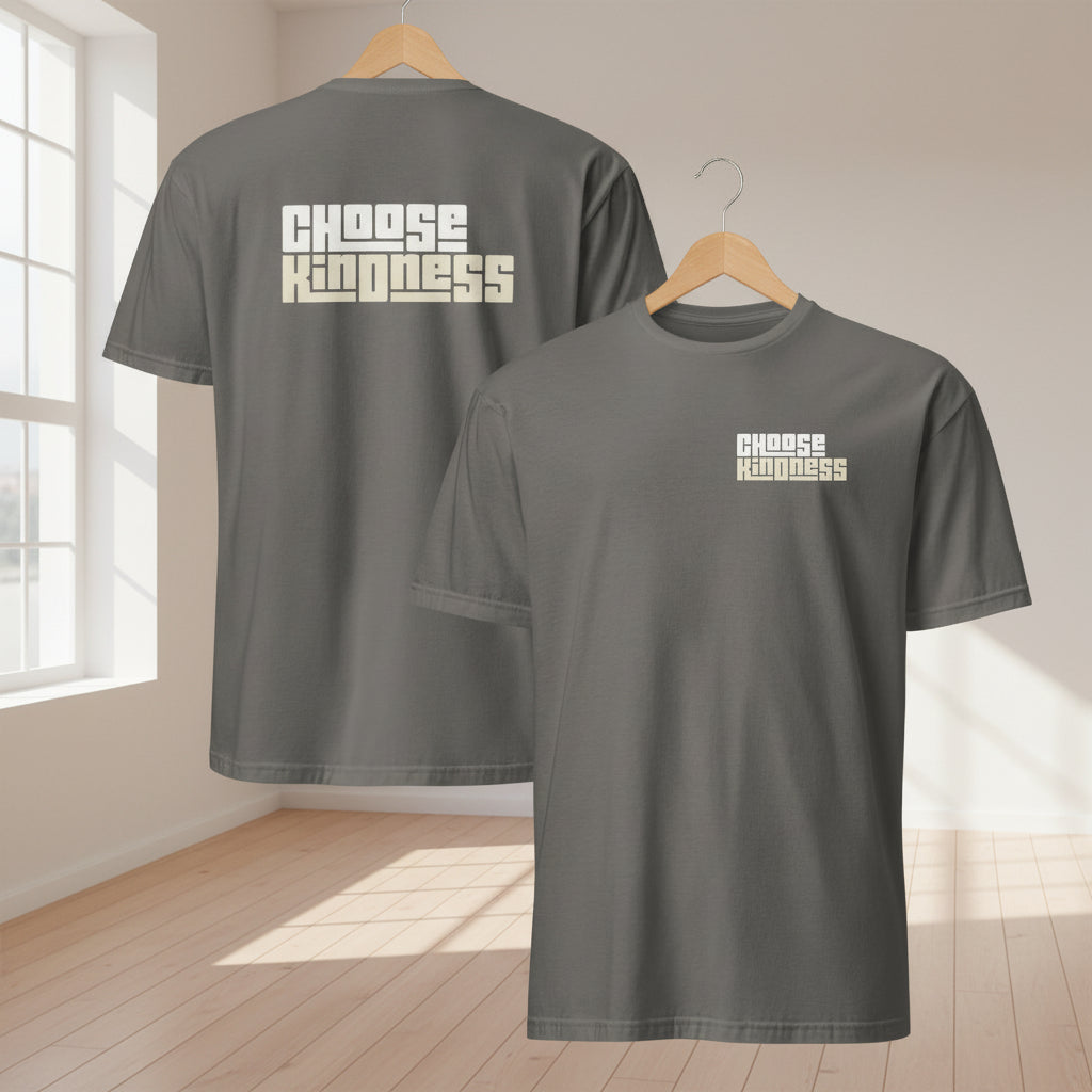 Unisex Christian apparel Choose Kindness message close-up