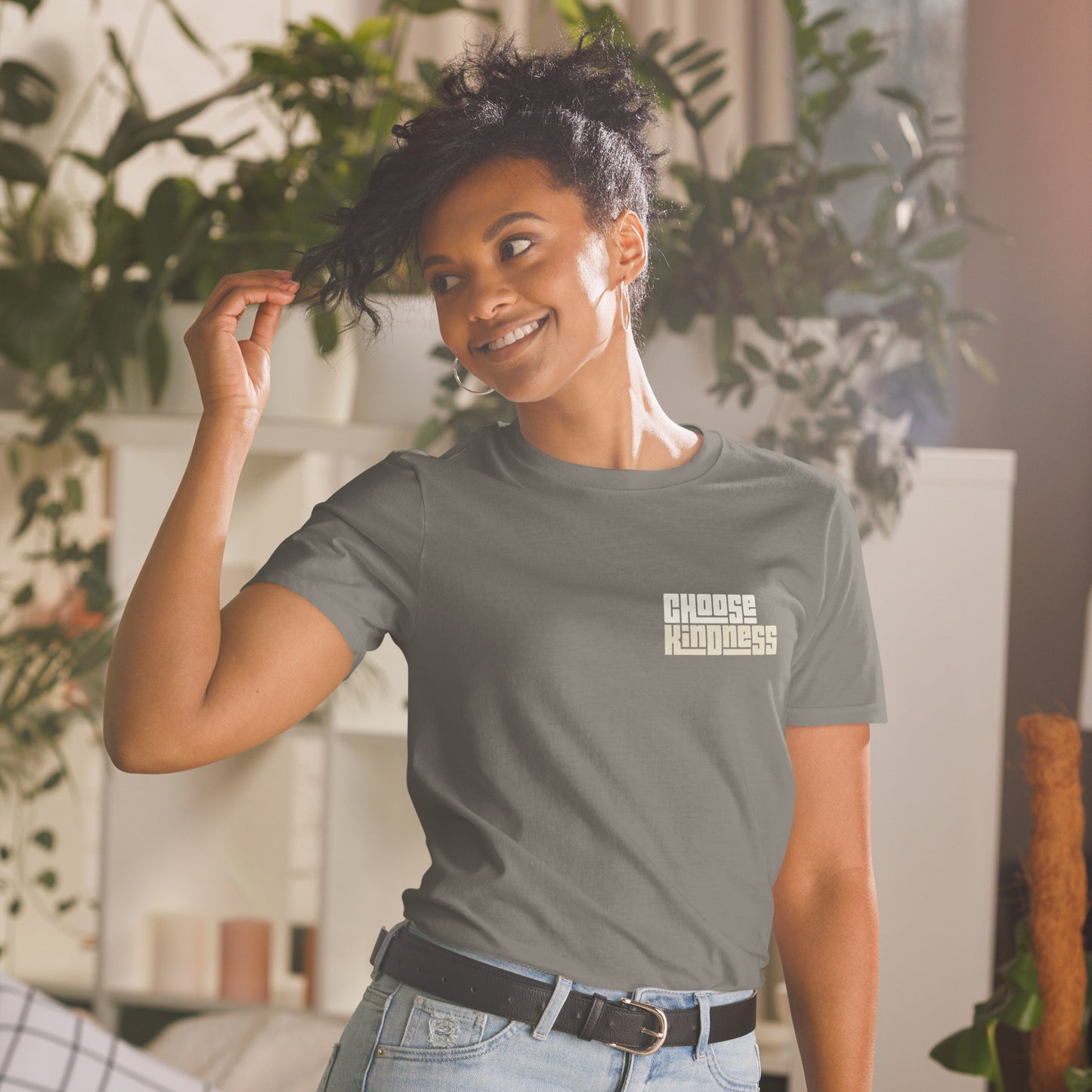 Faith-based Choose Kindness design printed on black unisex t-shirt