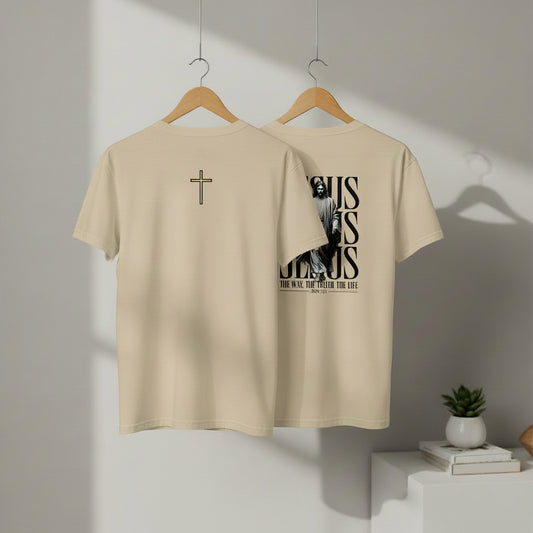 Unisex short-sleeve t-shirt with minimalist front graphic
