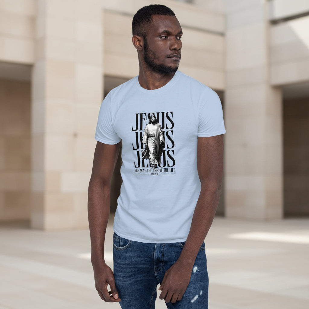 Soft ring-spun cotton unisex tee front view