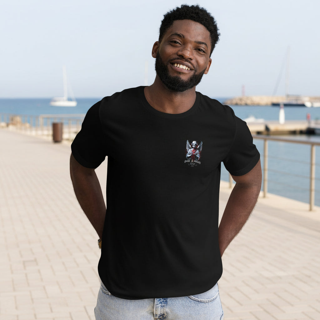 Christian streetwear t-shirt with Faith and Glory design