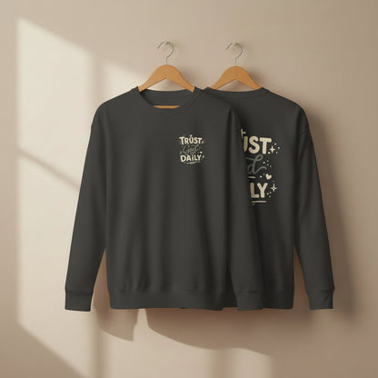 Christian streetwear sweatshirt for women with inspirational message