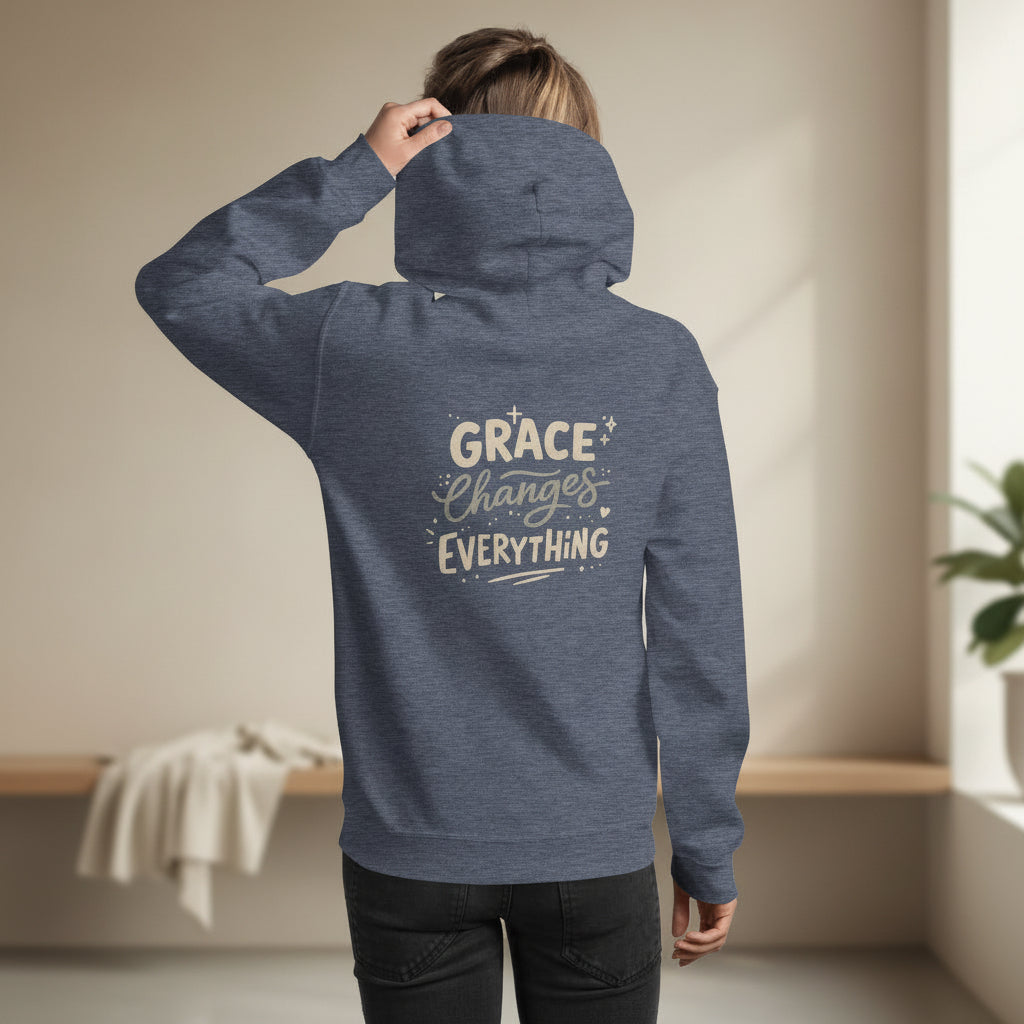 Women’s hoodie with rib-knit cuffs and waistband