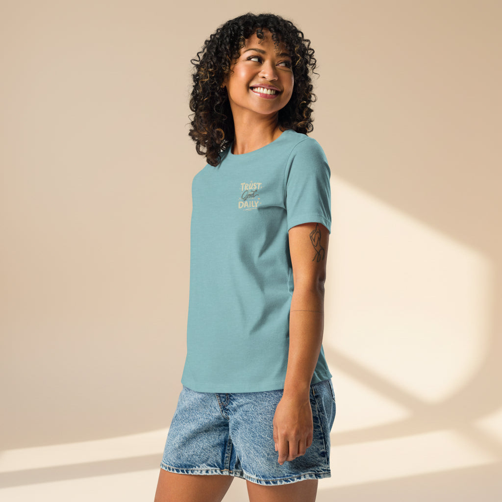 Women’s inspirational faith t-shirt front print