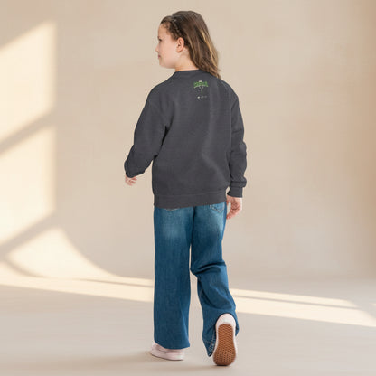 Christian youth sweatshirt with Faith Over Fear message